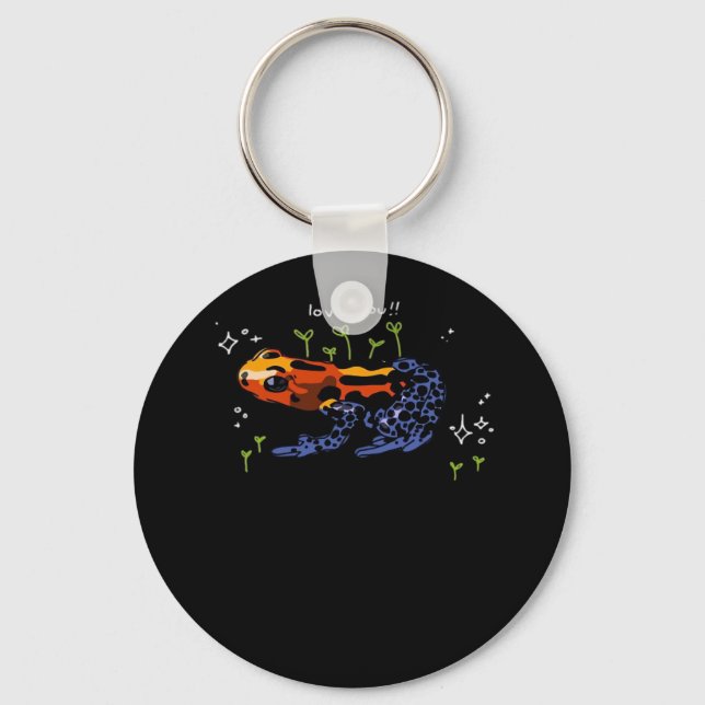 Porte-clés Grenouille qui vous aime Style Classique Simple (Recto)