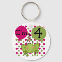 Grenouille rose 4e anniversaire Tshirts et cadeaux