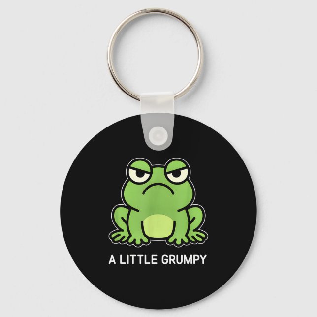 Porte-clés Grenouille un peu grincheuse blagues drôles sarcas (Recto)