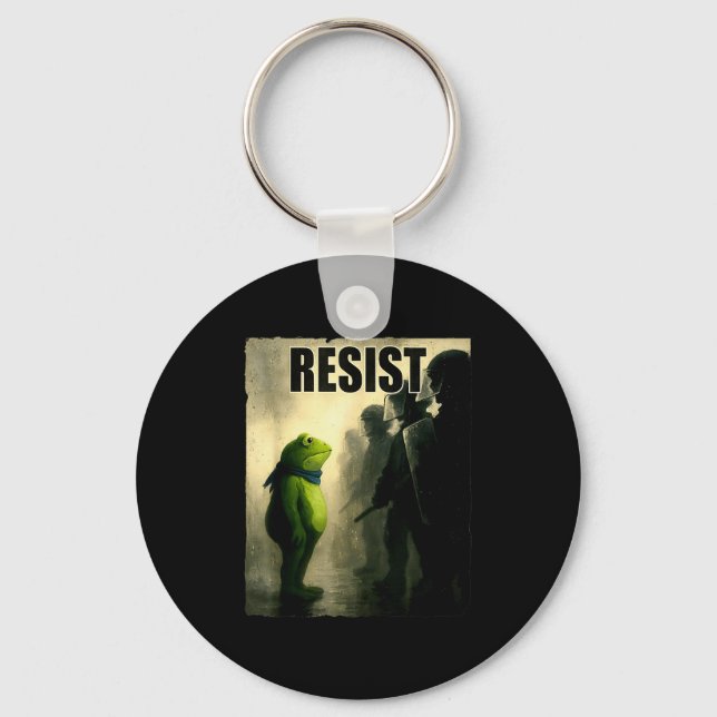 Porte-clés Grenouilles résistent à la protestation de grenoui (Recto)