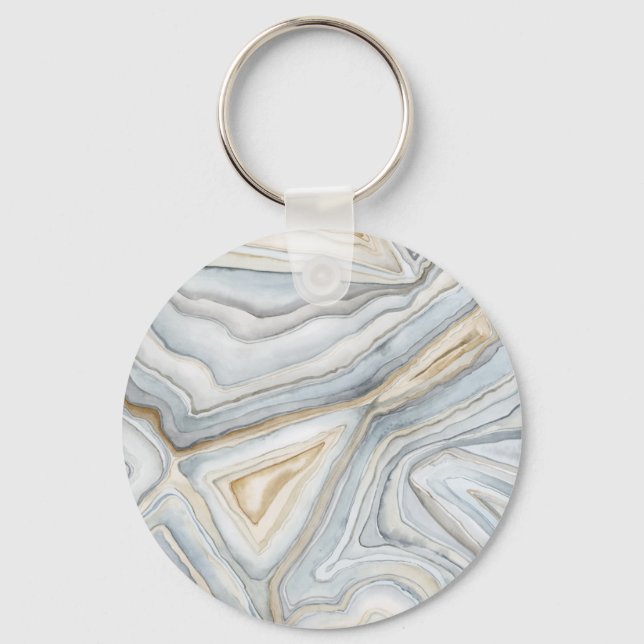 Porte-clés Grey Marbled Abstract Design (Recto)