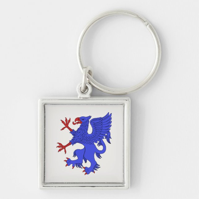 Porte-clés Griffin Rampant Azure (Devant)