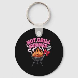Porte-clés Gril sizzling été drôle barbecue pique-nique sauci