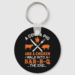 Porte-clés Grillation Bbq Amusante Conception D'Une Vache Un