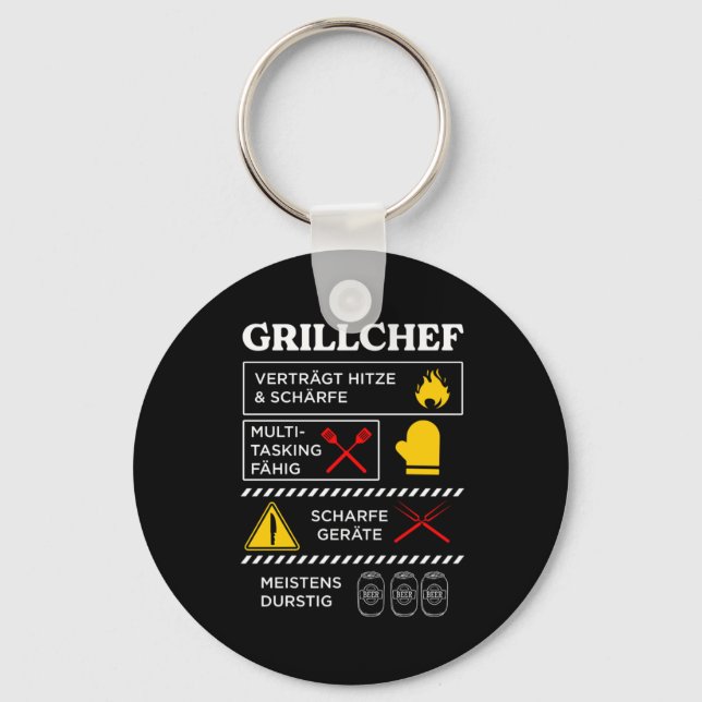 Porte-clés Grillchef Grillen Chef Barbecue BBQ Grilling Cadea (Recto)
