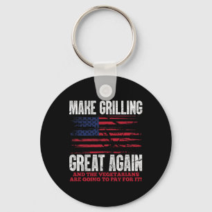 Porte-clés Griller la grande encore drôle Trump Bbq Pit Maste