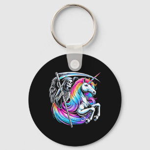 Porte-clés Grim Reaper équitation Unicorn Funny Gothic Pastel