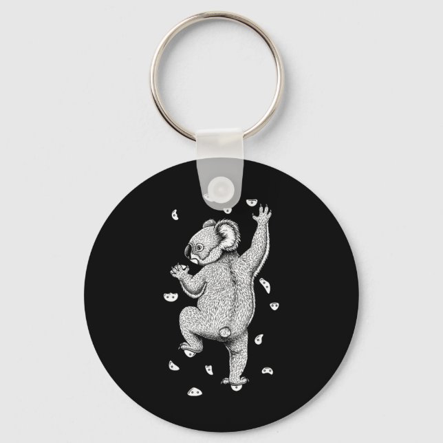 Porte-clés Grimpeur de mur intérieur Koala drôle d'escalade (Recto)