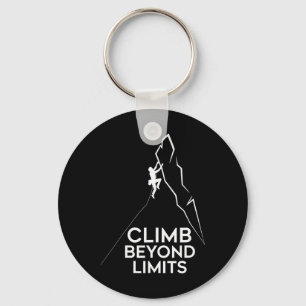 Porte-clés Grimpeur d'escalade au-delà des limites Aventure d