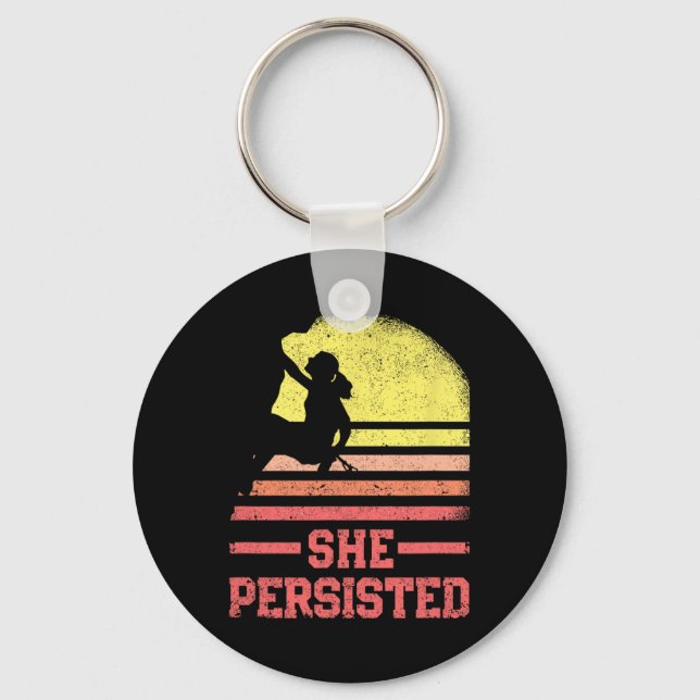 Porte-clés Grimpeuse féminine d'escalade de roche Silhouette  (Recto)