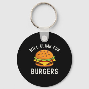 Porte-clés Grimpsera pour des burgers drôle d'escalade en ple