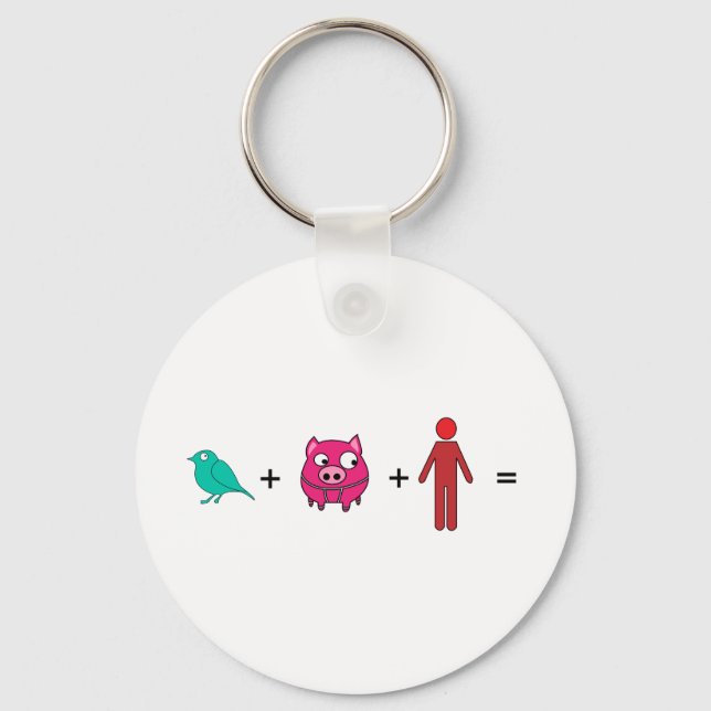 Porte-clés grippe porcine (Recto)