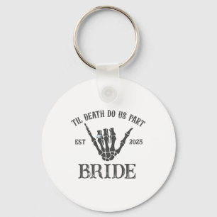 Porte-clés Groom Bride squelette gothique Halloween Fiançaill