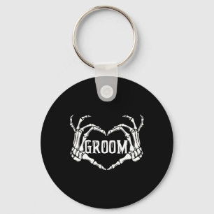 Porte-clés Groom éffrayant Skeleton Mains Halloween Fiançaill