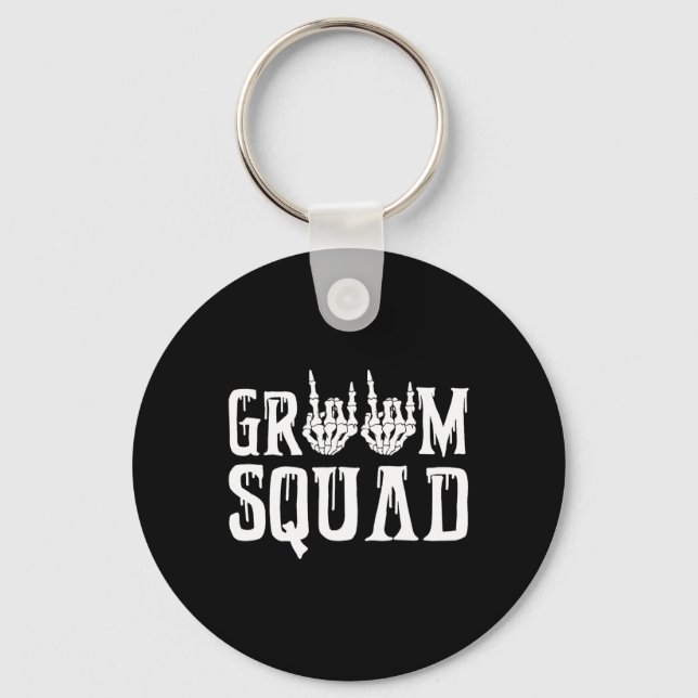 Porte-clés Groom éffrayant Squad Mariage gothique Halloween B (Recto)