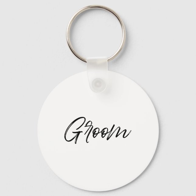 Porte-clés Groom Matching Bride &amp ; Groom Mariage Obtenir  (Recto)