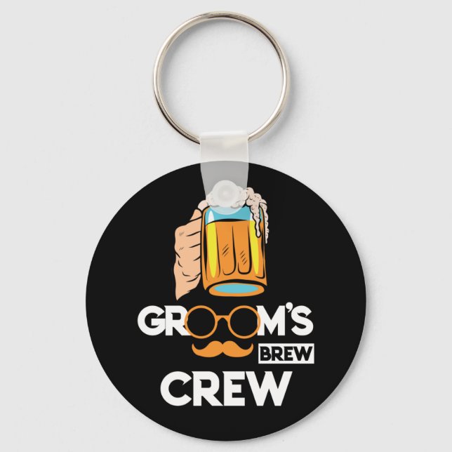 Porte-clés Groom's Brew Crew Groomsmen Bachelor Party (Recto)