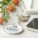 Porte-clés Groomsman Black Tie Premium Round<br><div class="desc">Wedding Groomsman Black Tie Keychain</div>