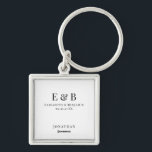 Porte-clés Groomsman Cadeau Personnalisé Mariage de Monogramm<br><div class="desc">Porte - clé cadeau mariage personnalisé Monogramme pour groomsmen.</div>