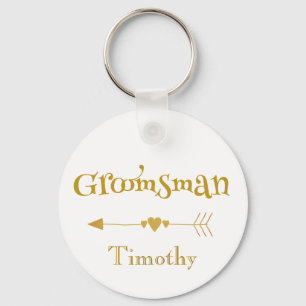 Porte-clés Groomsman épousant la marque