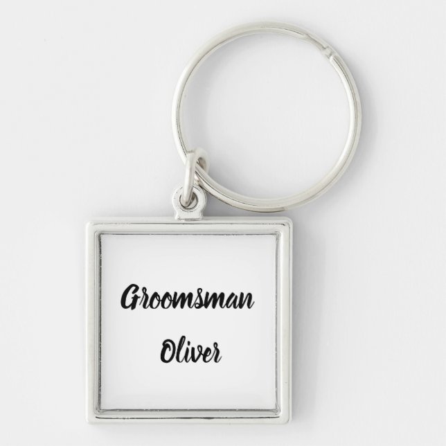 Porte-clés Groomsman Gift Custom Name Gifts Wedding  (Devant)