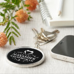 Porte-clés Groomsman Tuxedo Tie Black Premium Round<br><div class="desc">Wedding Groomsman Tuxedo Tie Black Keychain</div>