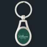 Porte-clés Groomsmen de script personnalisé Nom et monogramme<br><div class="desc">Ajoutez une touche personnelle à votre mariage avec un porte - clé de toiletteurs personnalisé. Ce porte - clé présente le nom personnalisé du marionnettiste dans le style de police de script classique blanc avec des détails mariages dans le style de police de serif classique blanc et monogramme dans le...</div>