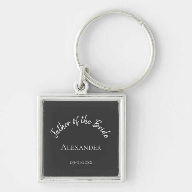 Porte-clés Groomsmen Wedding Day Entourage Formal Black (Devant)