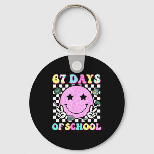 Porte-clés Groovy 67 Jours D'école Visage Souriant Enseignant