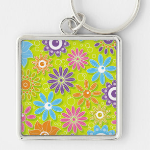 Porte-clés Groovy Fleur de Printemps Power