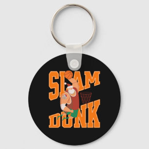 Porte-clés Gros Père Noël Slam Dunk Basketball Noël