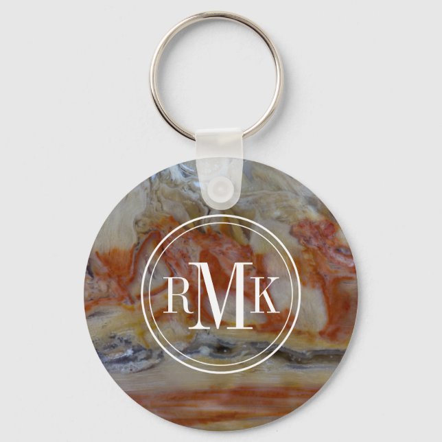 Porte-clés Gros Plan Du Bois Petrifié (Recto)