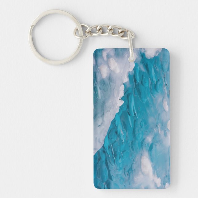 Porte-clés Gros plan sur de la glace bleue (Devant)