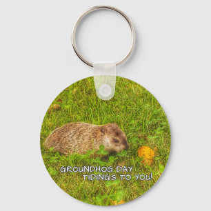 Porte-clés Groundhog Day tidings to you! keychain