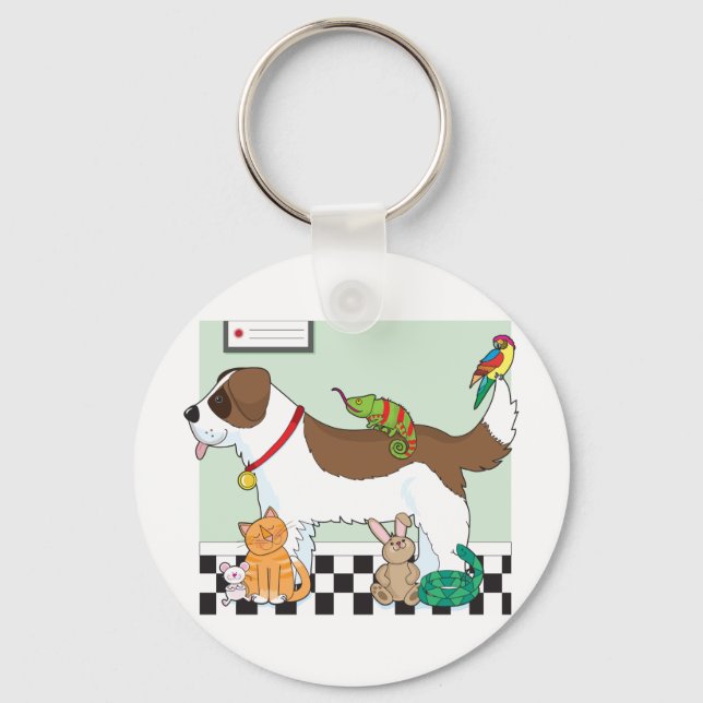 Porte-clés Groupe d'animaux (Recto)