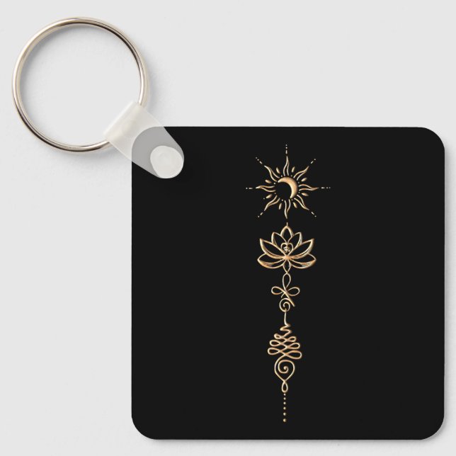 Porte-clés Groupe Gold Unalome (Recto)