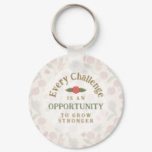 "Grow Stronger" Affirmation Keychain