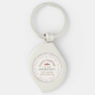 Porte-clés "Grow Stronger" Affirmation Metal Keychain
