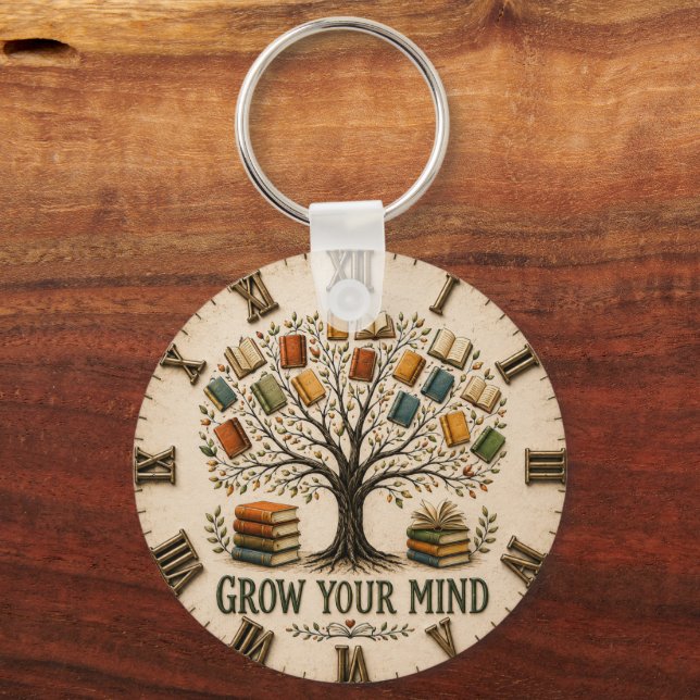 Porte-clés Grow Your Mind Book  Reading Teacher Gift (Recto)