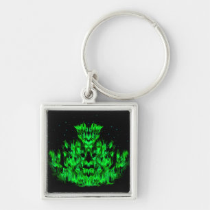 Porte-clés Grüne Flammenmonster am Sternenhimmel