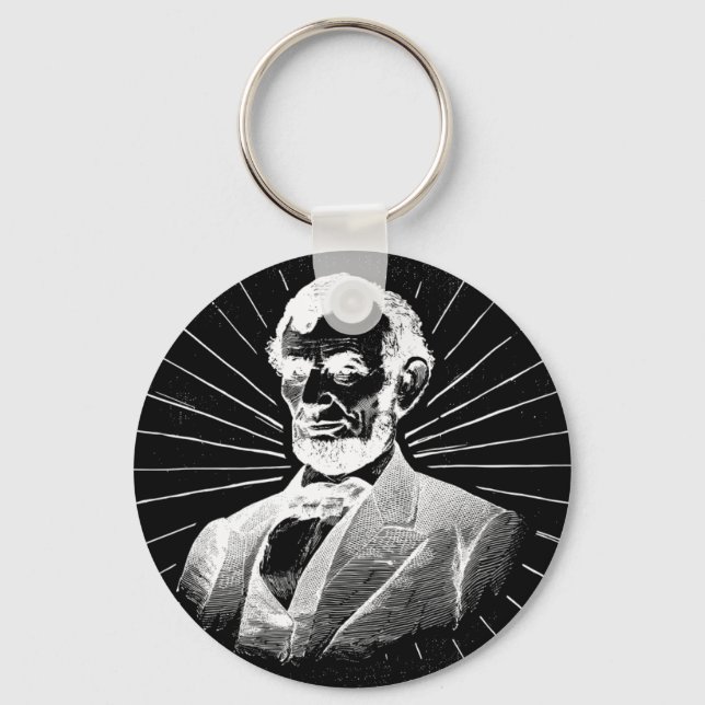 Porte-clés grunge abraham lincoln (Recto)