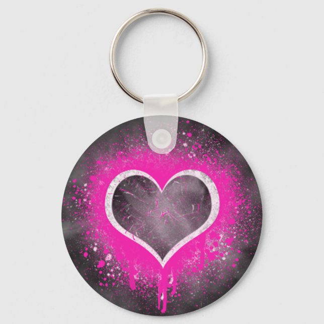 Porte-clés Grunge Heart (Recto)