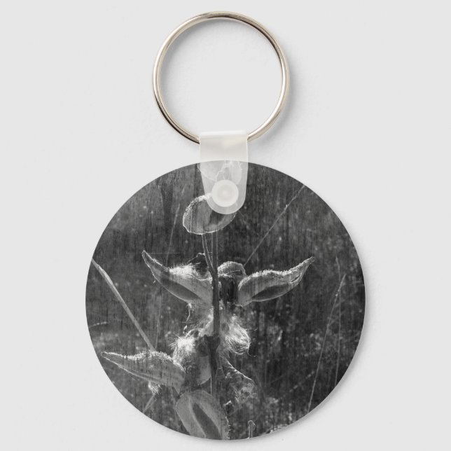 Porte-clés Grunge noir et blanc (Recto)