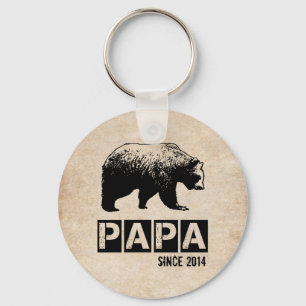 Porte-clés Grunge Papa Ours Année Porte - clé de la paternité