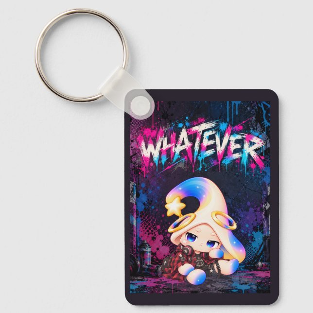 Porte-clés Grunge "WHATEVER" de Mind's Companion (Recto)