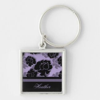 Porte-clés Grungy Floral Decadence Keychain, Lavender