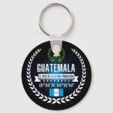 Porte-clés Drapeau Guatemala Personnalisable - Acrylique Bleu Et Blanc, Gravure Offerte, Neuf Avec étiquettes
