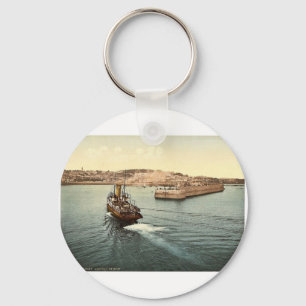 Porte-clés Guernesey, le port de St Peter, arrivée des