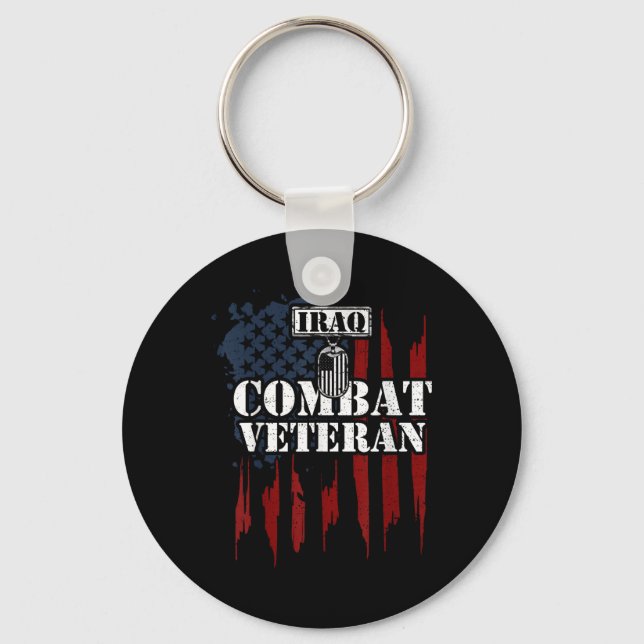 Porte-clés Guerre d'Irak_ Ancien combattant en Irak - Discour (Recto)