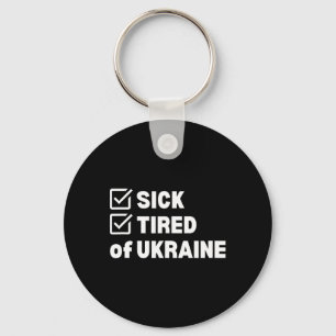 Porte-clés Guerre Envie et Fatigué Ukraine 